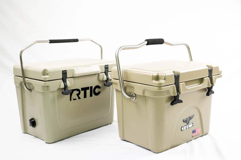 rtic vs orca 20 qt cooler steel bar comparison