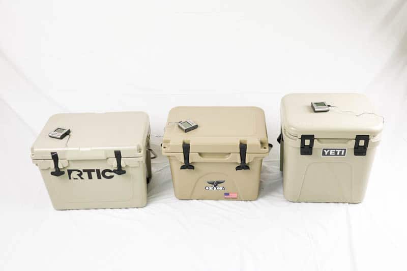 testing rtic orca and yeti 20 24 quart coolers side by side