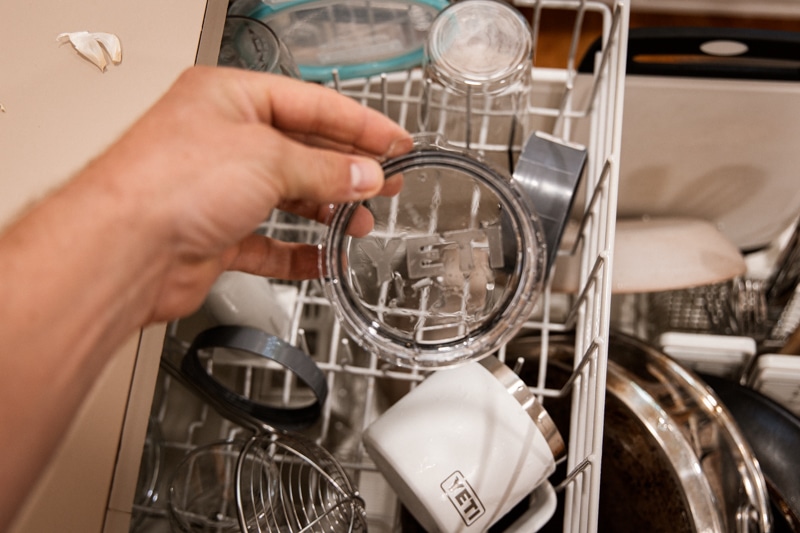 putting yeti lid into dishwasher